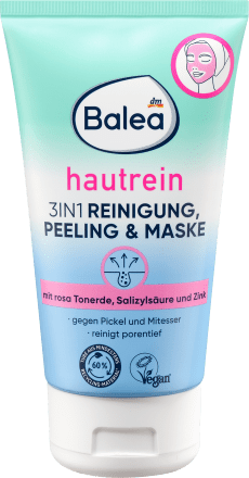 Nettoyant, peeling et masque 3 en 1 pour nettoyer la peau, 150 ml , Balea